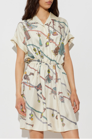 Versace Silk dress with "Hangin' Out" print