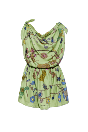 Seidenkleid mit Print „Broken Jewels“