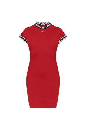 Dress with embroidered logo