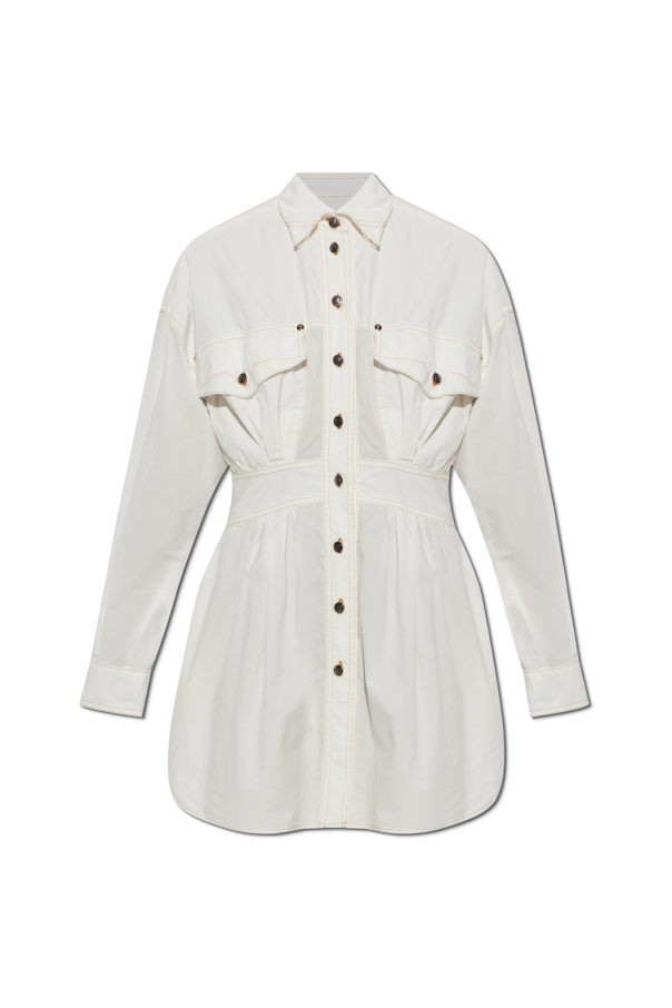 Dress with contrasting stitching od Versace