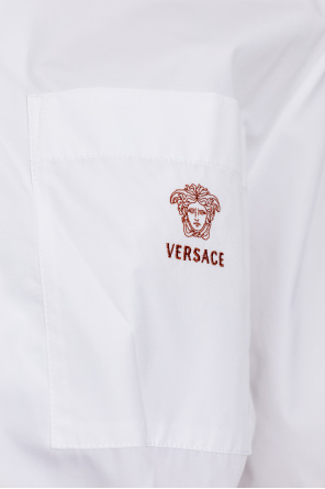 Versace Vestido de algodón con bolsillo