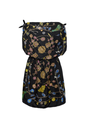 Silk dress with "Broken Jewels" print