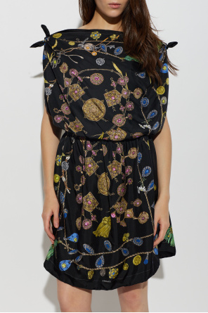 Versace Silk dress with "Broken Jewels" print