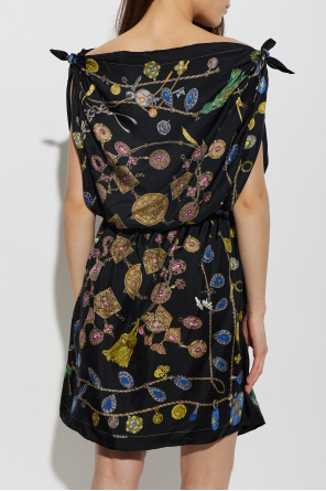 Versace Silk dress with "Broken Jewels" print
