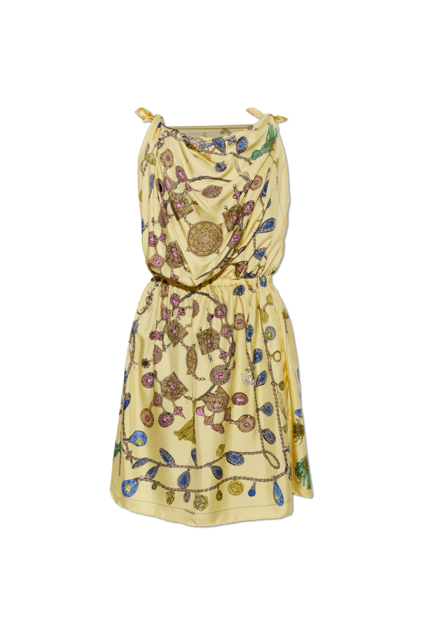 Silk dress with 