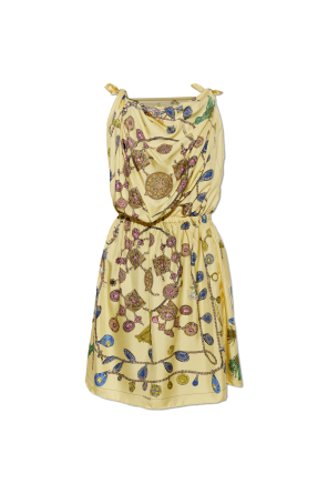 Silk dress with "Broken Jewels" print