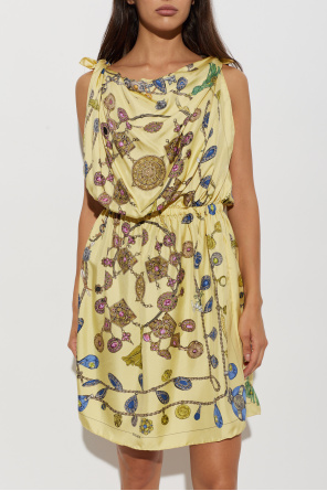 Versace Silk dress with "Broken Jewels" print