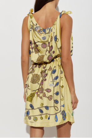 Versace Silk dress with "Broken Jewels" print