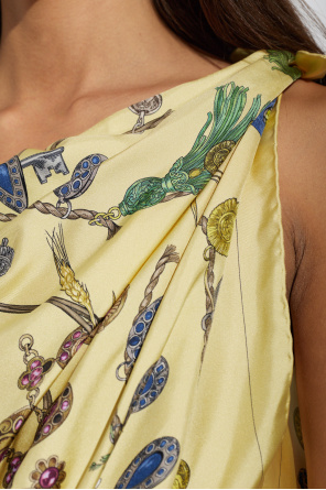 Versace Silk dress with "Broken Jewels" print
