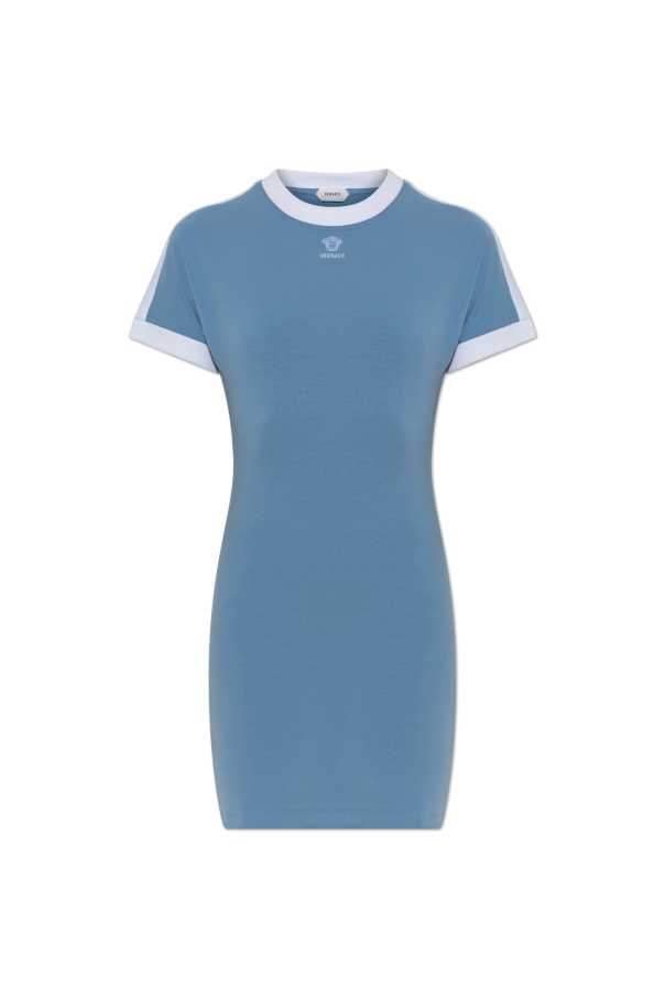 Dress with embroidered logo od Versace