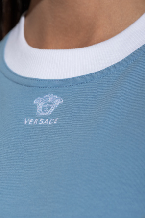 Versace Vestido con logotipo bordado