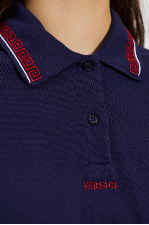Versace Cotton dress with embroidered logo