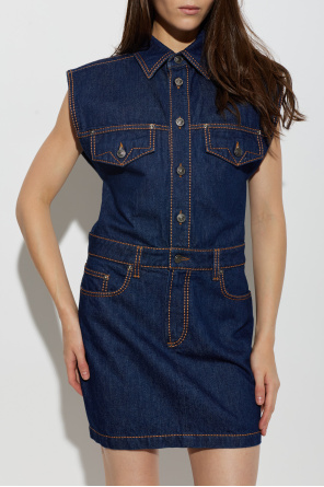 Versace Sleeveless denim dress