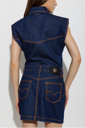 Versace Sleeveless denim dress