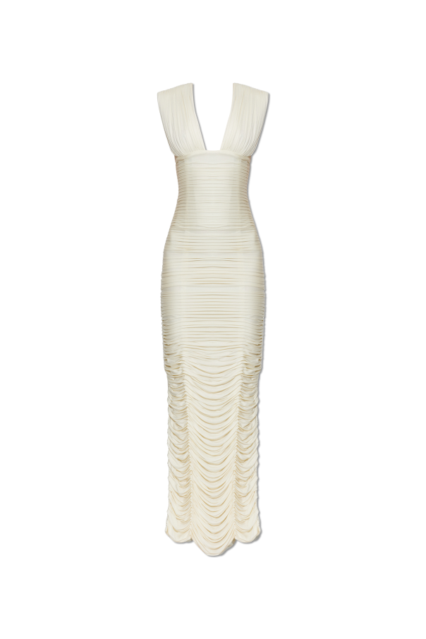 Draped dress with a back slit od Versace