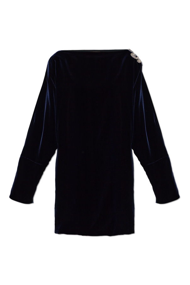 Velvet dress with long sleeves od Versace