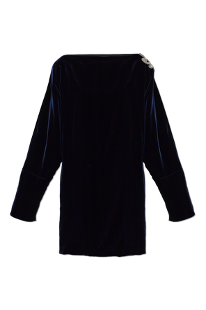 Velvet dress with long sleeves