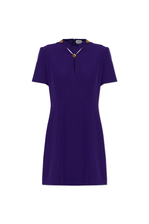 Wool dress with appliqués od Versace