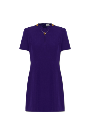 Wool dress with appliqués