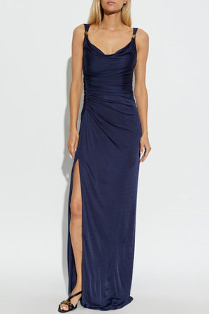 Versace Long dress with appliqués