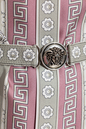 Versace Vestido de seda com estampado ‘Neoclassical Barocco`