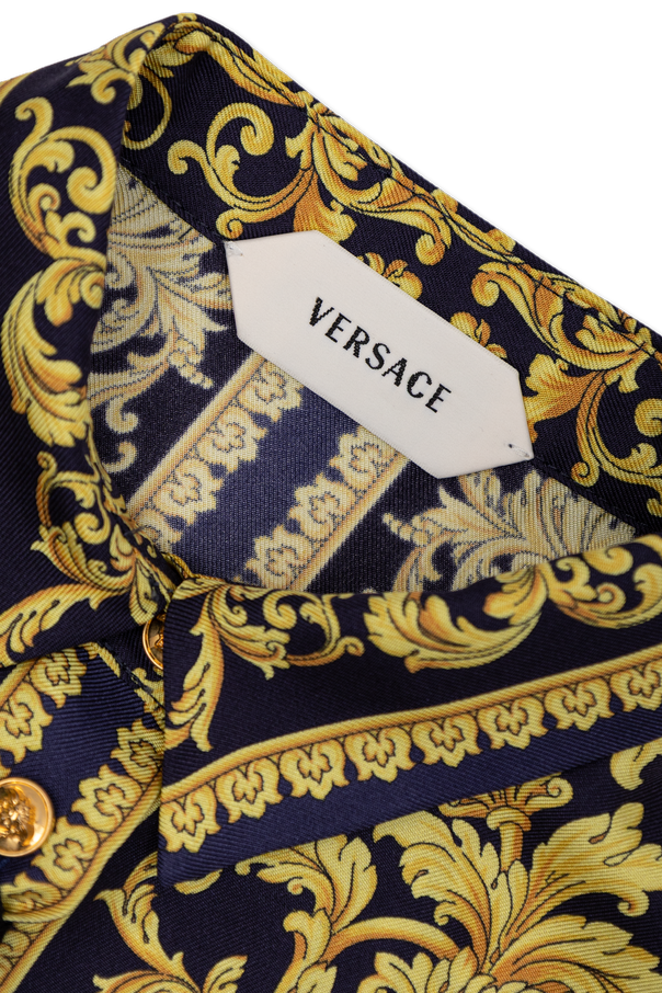 Versace Kids Silk dress with '‘New Barocco’' print