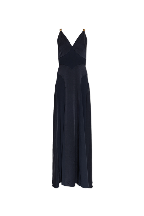 Long dress with an open back od Versace