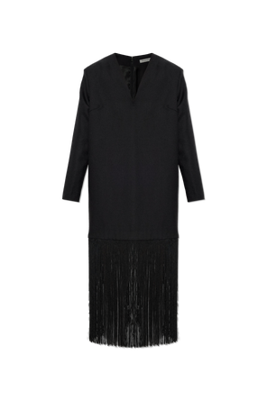 Wool dress ‘Mella’ with fringes