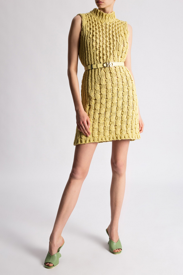 Yellow Knitted dress FERRAGAMO - Vitkac KR