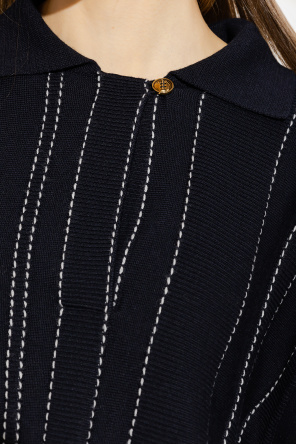 FERRAGAMO Wool dress with contrast stitching
