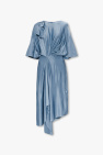 Velvet Ruched Midi one-shoulder dress