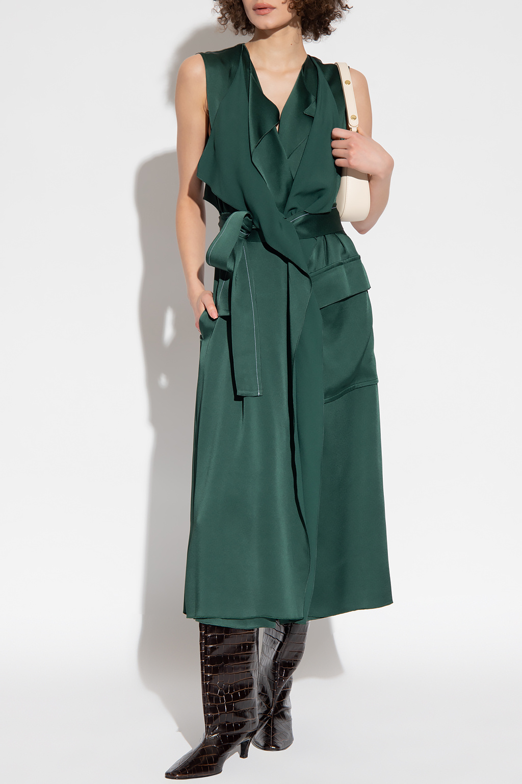 GenesinlifeShops Germany - Green Belted dress Victoria Beckham - VERO MODA  Leggings 'INA' marrone