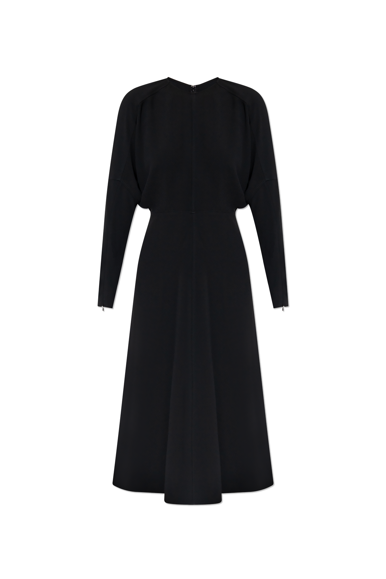 Shop Victoria Beckham Dress With Long Sleeves In Black