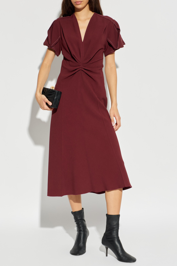 Victoria Beckham Kleid mit dekorativem Drapieren