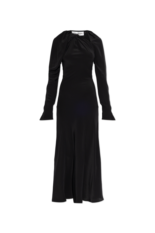 Silk dress with decorative neckline od Victoria Beckham