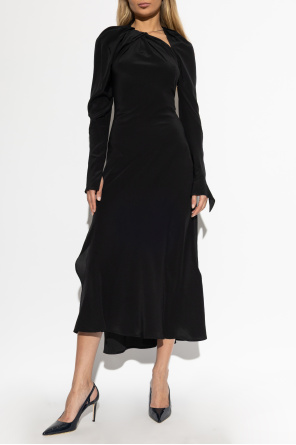 Victoria Beckham Silk dress with decorative neckline