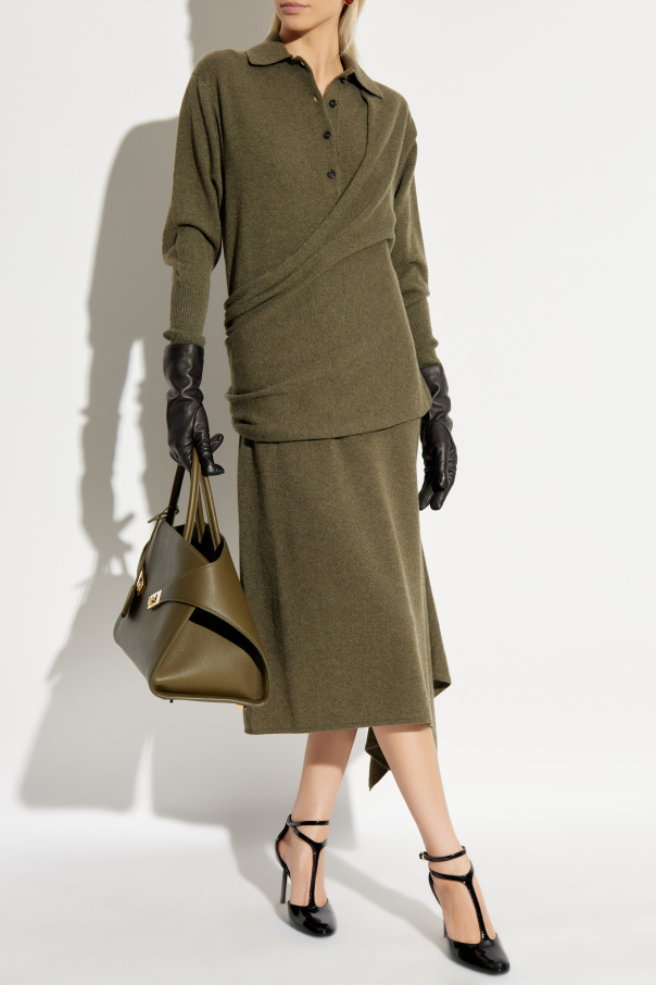 FERRAGAMO Asymmetrical cut dress