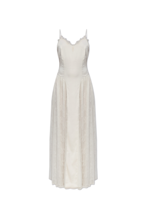 Dress with lace inserts