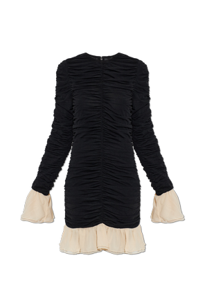 Kurzes Kleid mit Drapierung