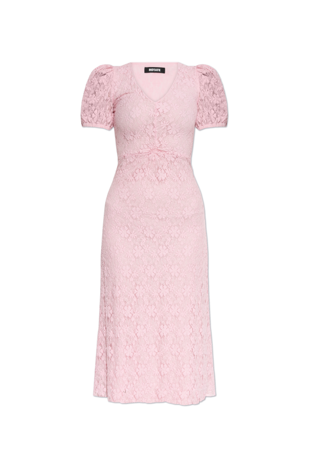 ROTATE Lace dress with V-neck
