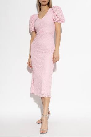 ROTATE Lace dress with V-neck