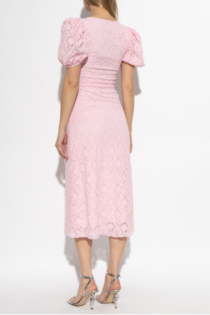 ROTATE Lace dress with V-neck