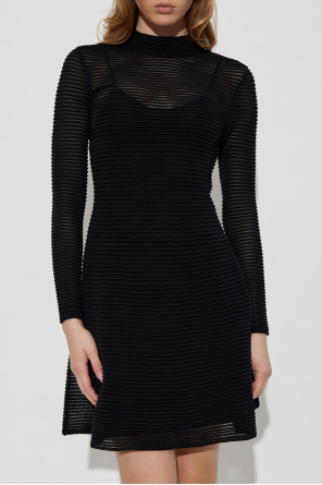 ROTATE Geripptes Kleid