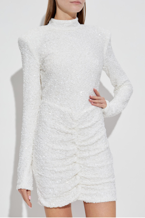 ROTATE Vestido de lentejuelas con cuello alto