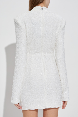 ROTATE Vestido de lentejuelas con cuello alto