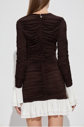 ROTATE Vestido con drapeado decorativo