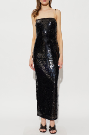 ROTATE Sequin off-shoulder dress
