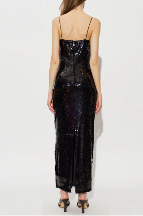 ROTATE Sequin off-shoulder dress
