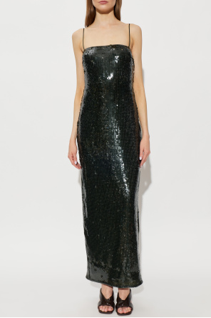 ROTATE Sequin off-shoulder dress