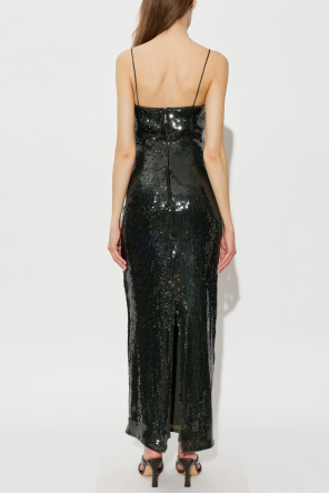 ROTATE Sequin off-shoulder dress